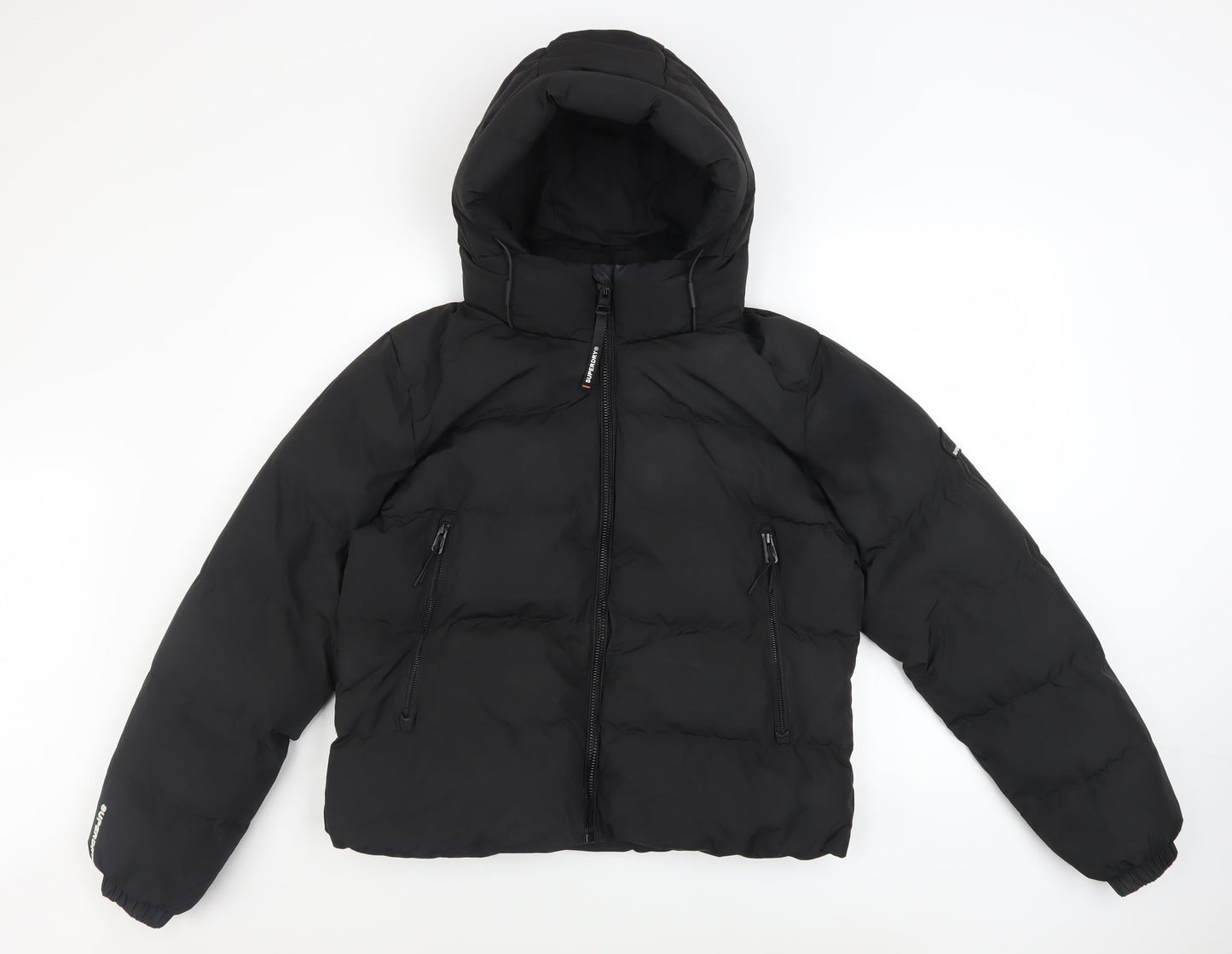 Womens UK Size 12 Superdry Black Puffer Jacket