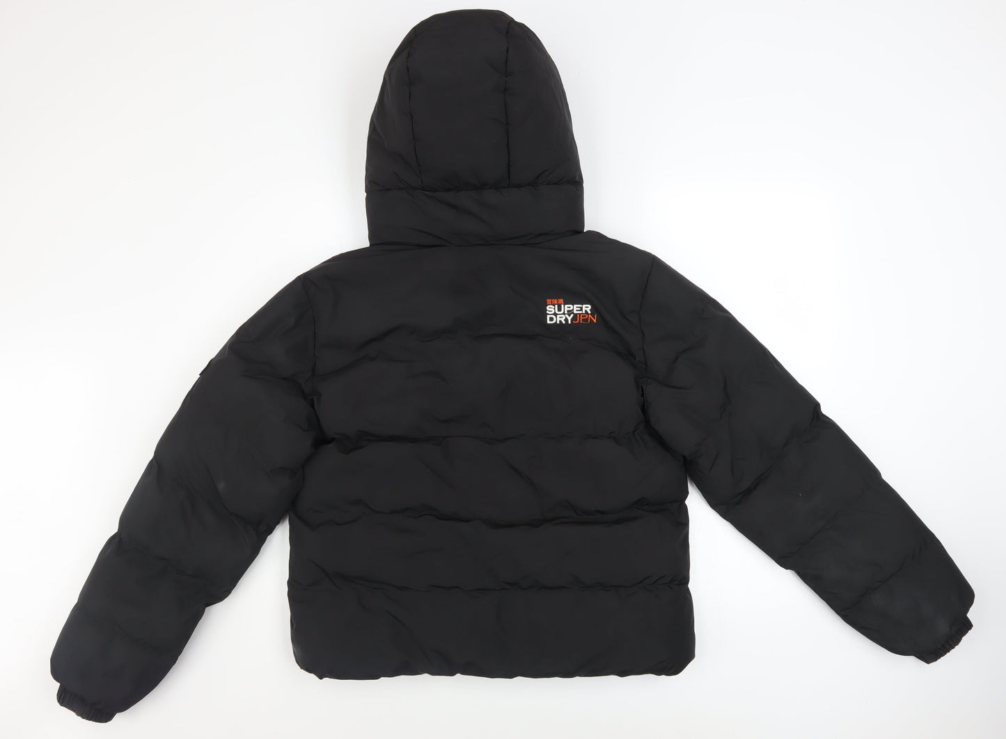 Womens UK Size 12 Superdry Black Puffer Jacket