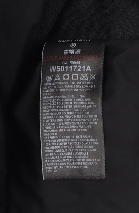 Womens UK Size 12 Superdry Black Puffer Jacket
