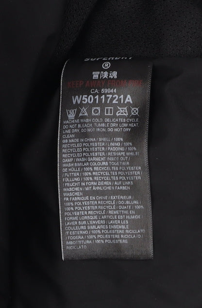 Womens UK Size 12 Superdry Black Puffer Jacket