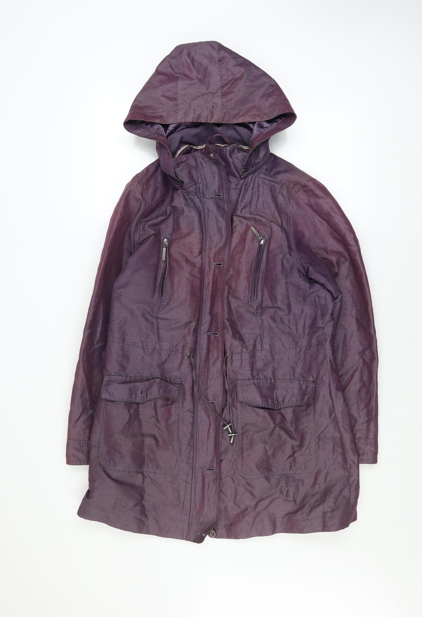 Womens UK Size 12 Marks and Spencer Purple Parka Coat