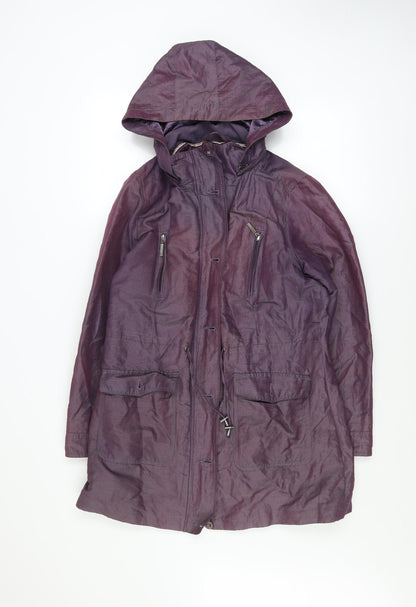 Womens UK Size 12 Marks and Spencer Purple Parka Coat
