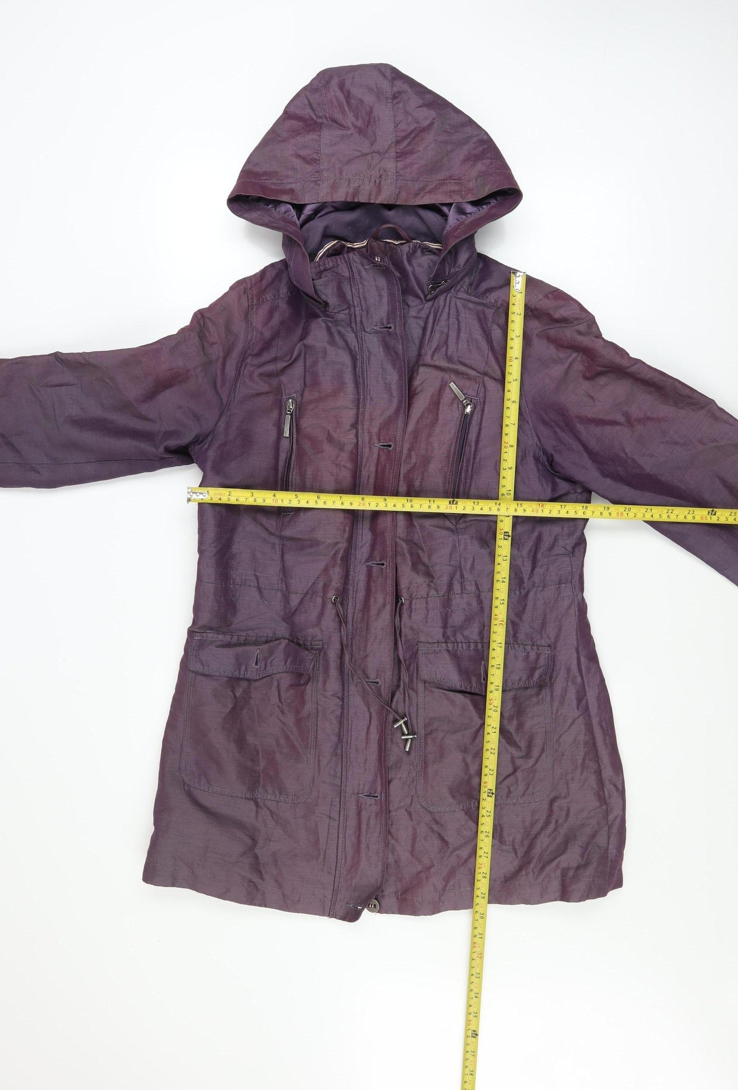 Womens UK Size 12 Marks and Spencer Purple Parka Coat