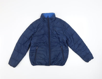 Boys UK Size 11-12 Years Lindex Blue Puffer Jacket