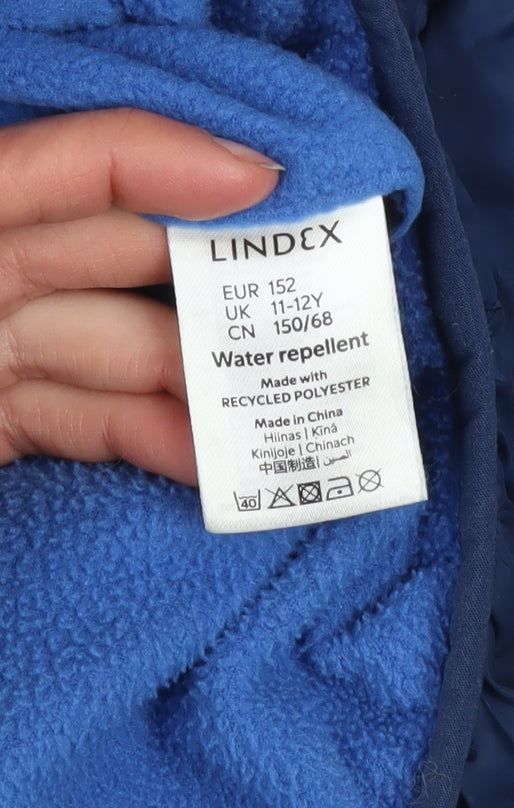 Boys UK Size 11-12 Years Lindex Blue Puffer Jacket