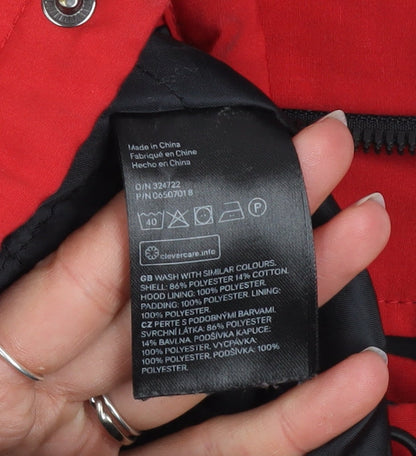 H&M L.O.G.G Men’s Red Black Hooded Parka Jacket Size M