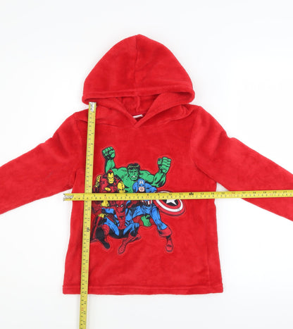 Boys UK Size 9 Years Marvel Comics Red Pullover Hoodie