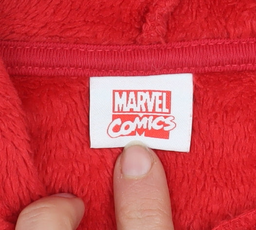 Boys UK Size 9 Years Marvel Comics Red Pullover Hoodie