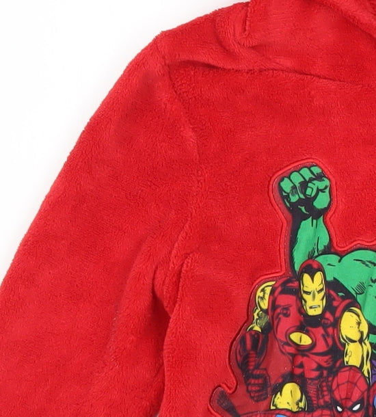 Boys UK Size 9 Years Marvel Comics Red Pullover Hoodie