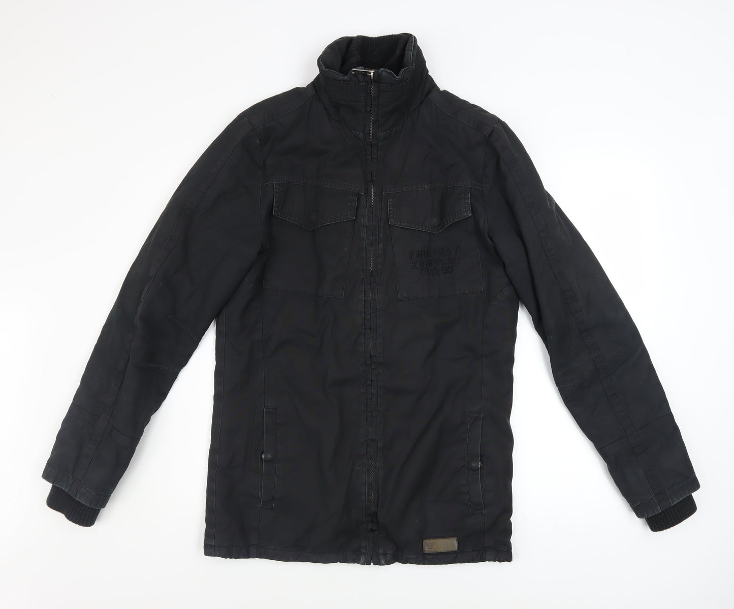 Mens UK Size XS Firetrap Black Military Jacket