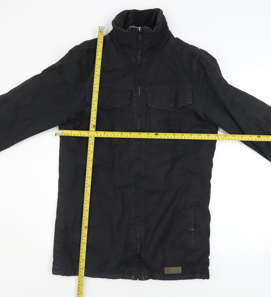 Mens UK Size XS Firetrap Black Military Jacket