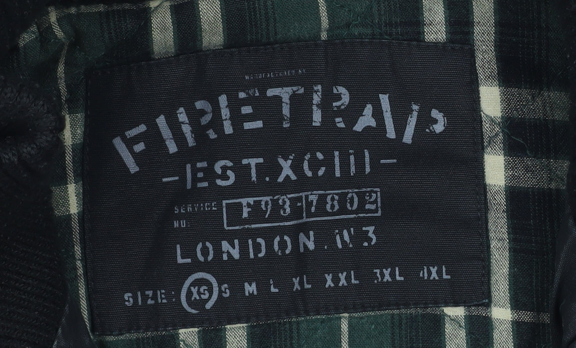 Mens UK Size XS Firetrap Black Military Jacket