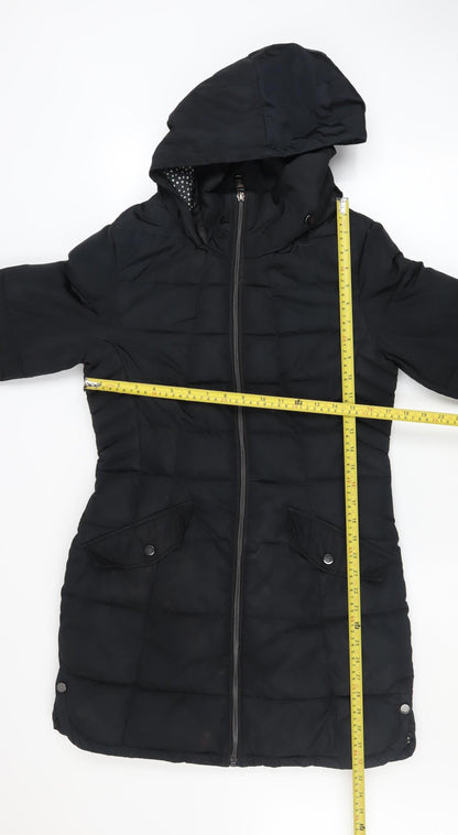 Womens UK Size 8 NEXT Black Puffer Jacket