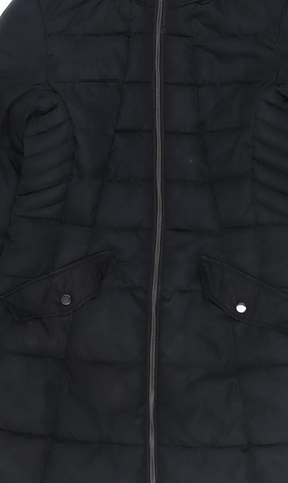 Womens UK Size 8 NEXT Black Puffer Jacket