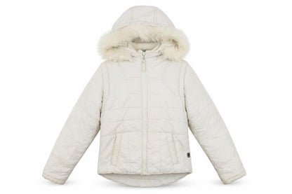 Womens UK Size S VERO MODA Ivory Puffer Jacket