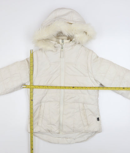 Womens UK Size S VERO MODA Ivory Puffer Jacket