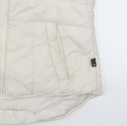 Womens UK Size S VERO MODA Ivory Puffer Jacket