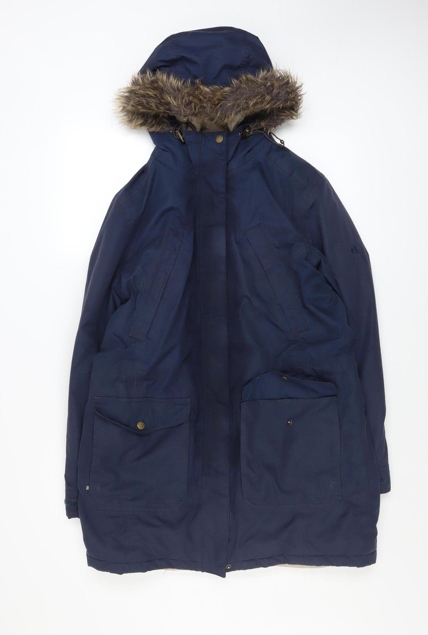 Womens UK Size 12 Craghoppers Blue Parka Coat