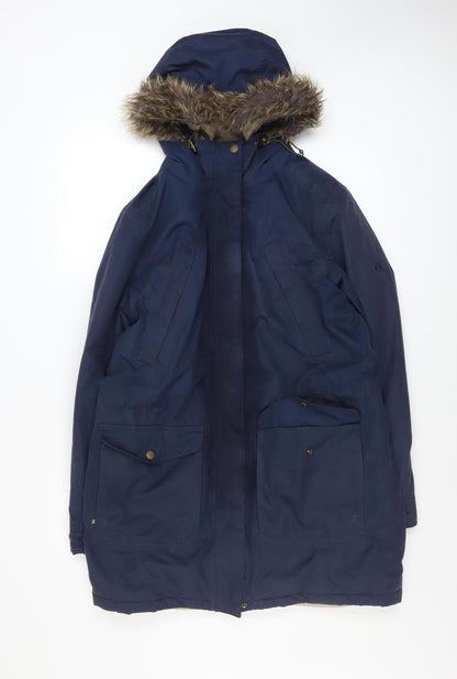 Womens UK Size 12 Craghoppers Blue Parka Coat