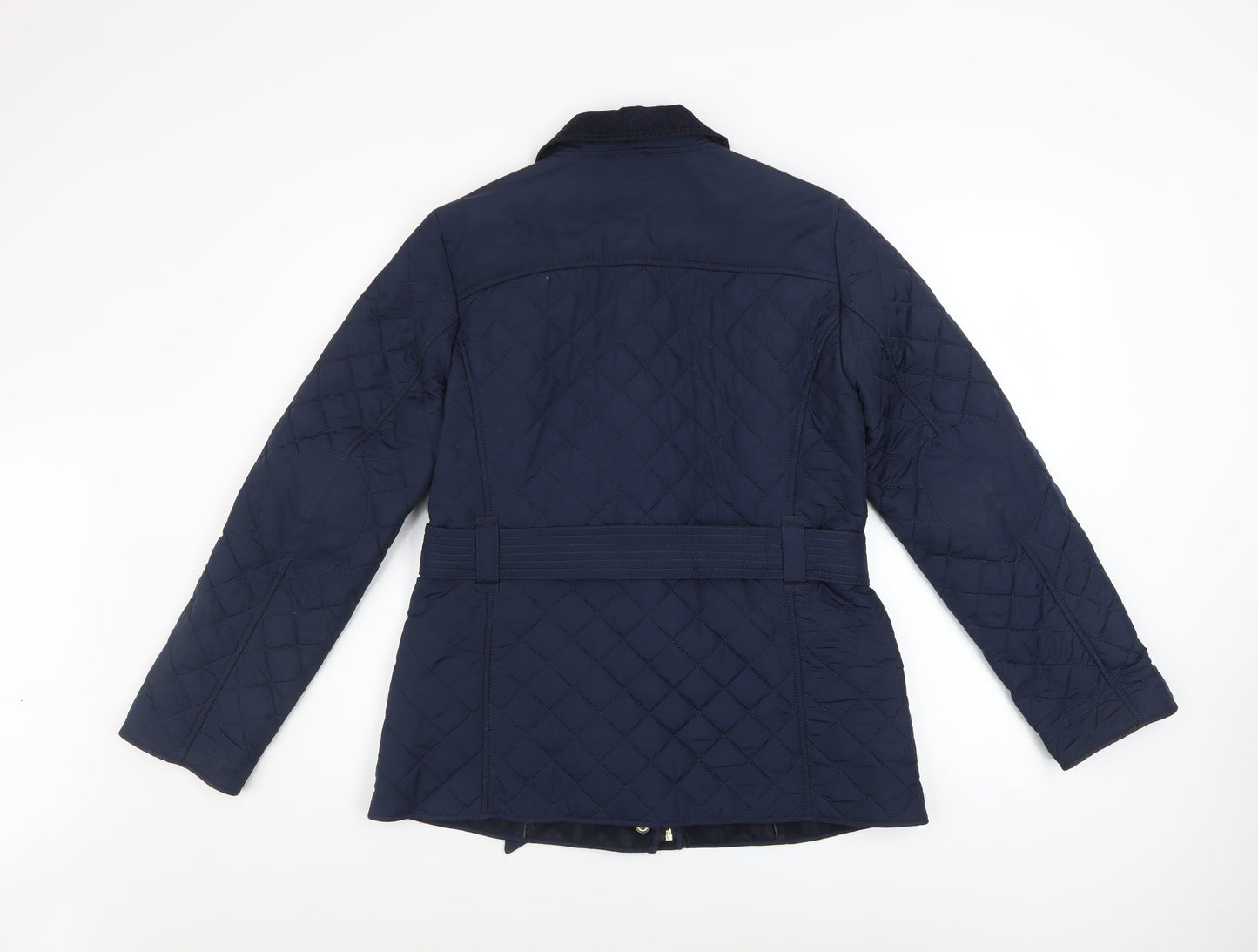 Womens UK Size 12 Marks and Spencer Blue Quilted Coat