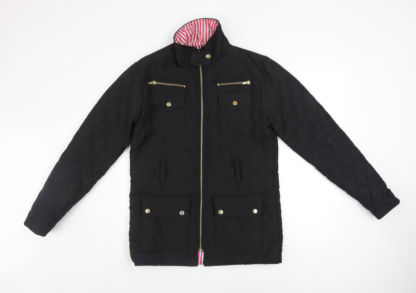 Womens UK Size L Urban Diva Black Quilted Coat