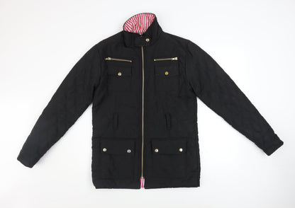 Womens UK Size L Urban Diva Black Quilted Coat