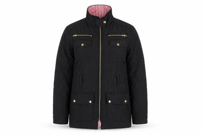 Womens UK Size L Urban Diva Black Quilted Coat