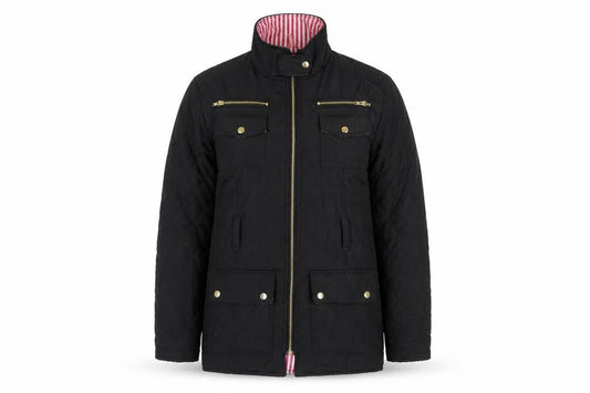 Womens UK Size L Urban Diva Black Quilted Coat