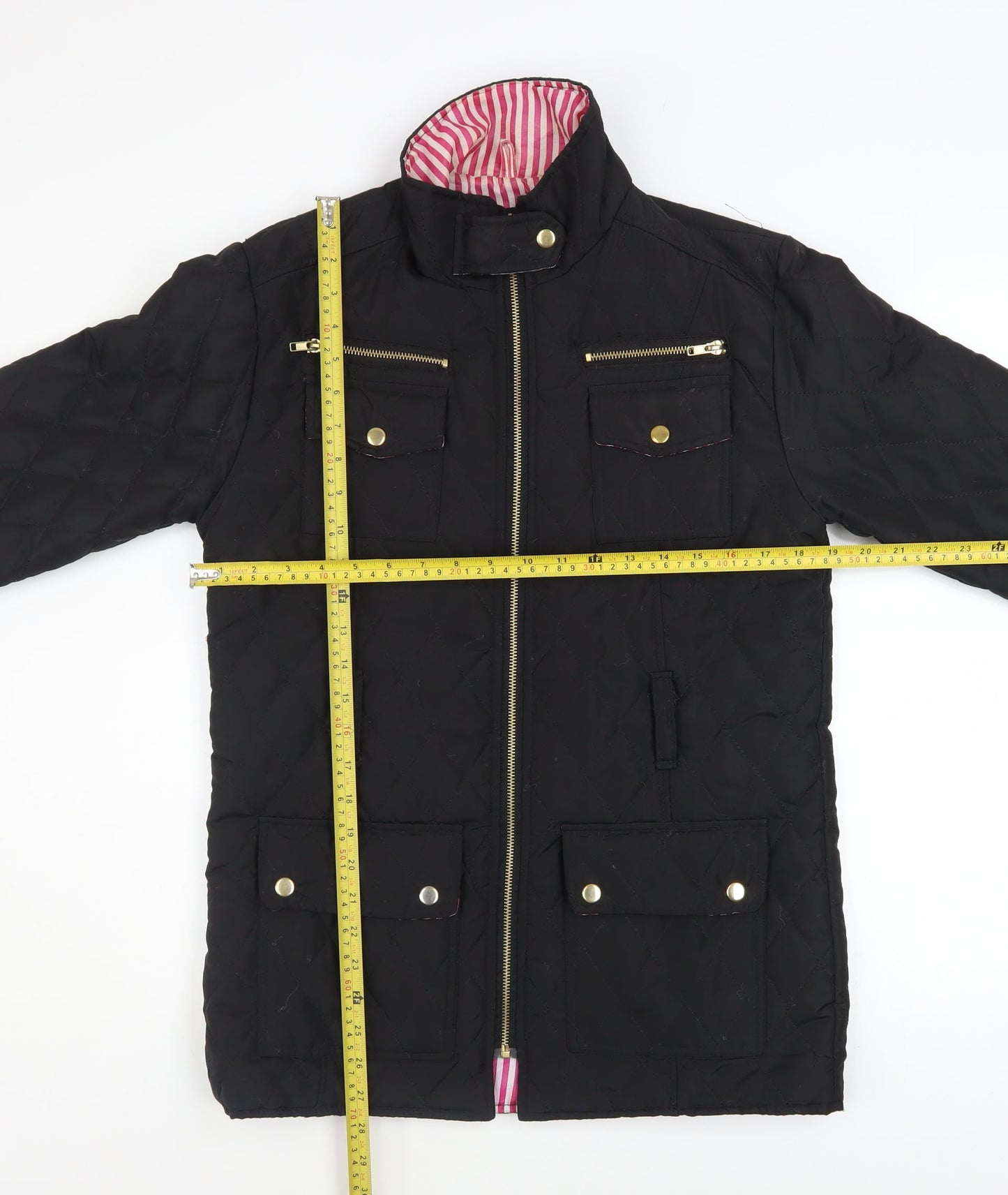 Womens UK Size L Urban Diva Black Quilted Coat