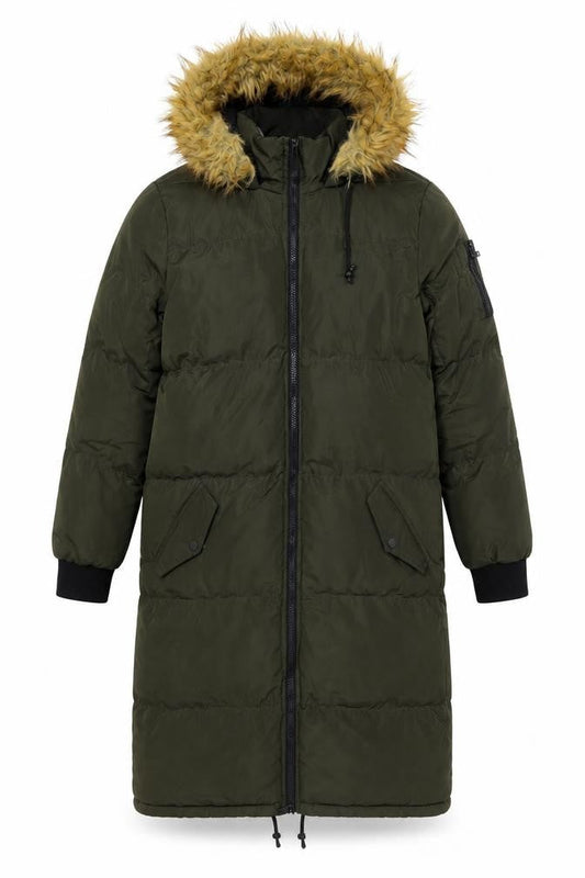 Womens UK Size 8 Brave Soul Green Puffer Jacket