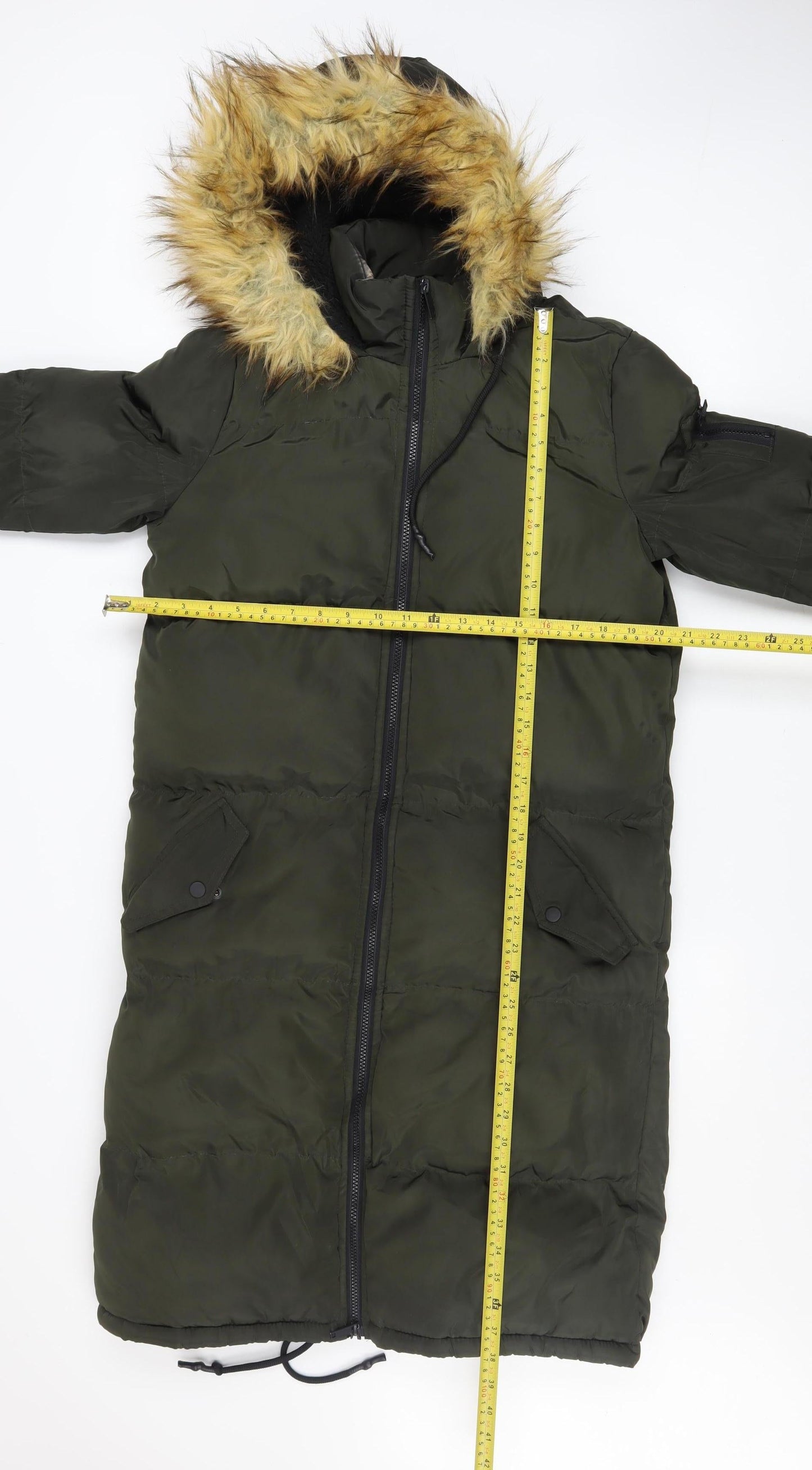Womens UK Size 8 Brave Soul Green Puffer Jacket