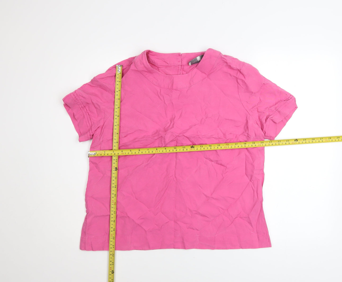 Womens UK Size 14 Paul Costelloe Living Studio Pink Basic Blouse