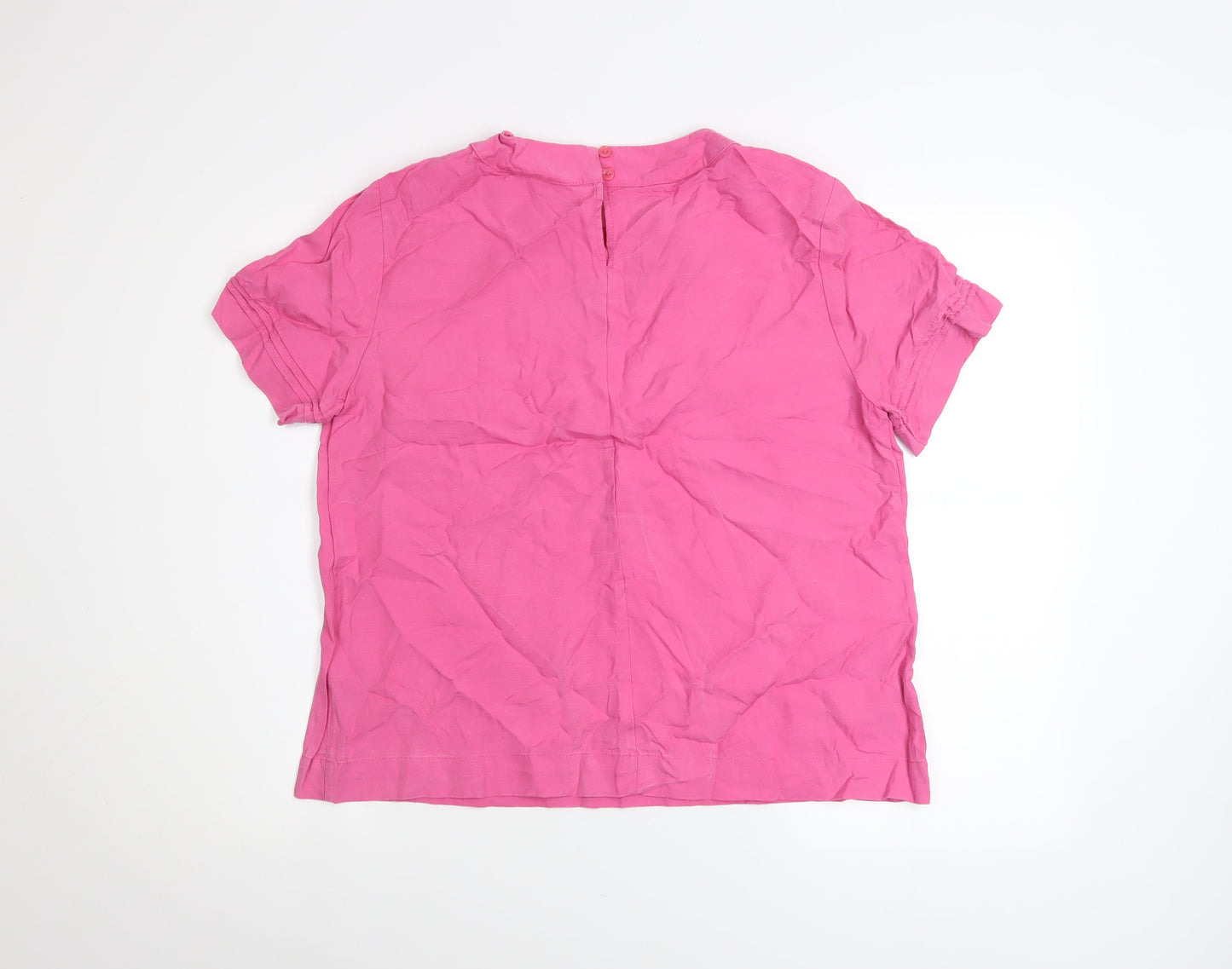 Womens UK Size 14 Paul Costelloe Living Studio Pink Basic Blouse