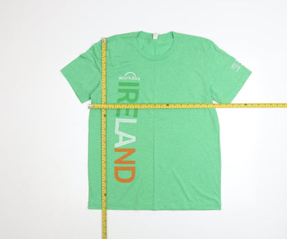 Mens UK Size M Canvas Green  T-Shirt