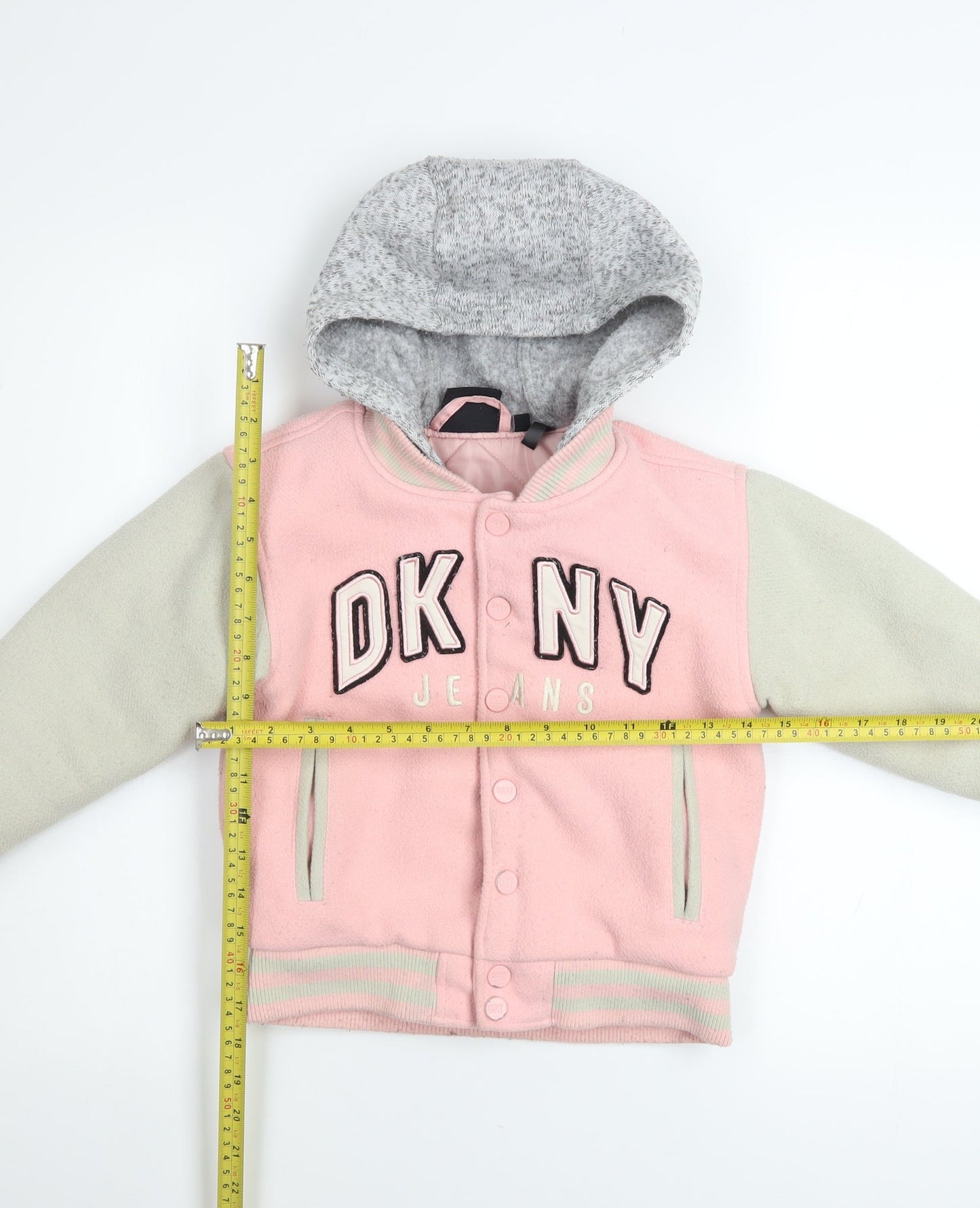 Girls UK Size 5-6 Years DKNY Pink Varsity Jacket