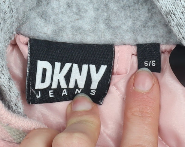 Girls UK Size 5-6 Years DKNY Pink Varsity Jacket