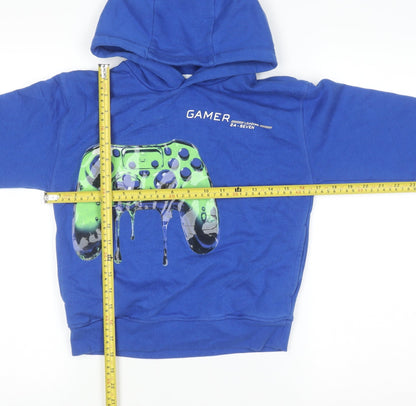 Boys UK Size 7 Years NEXT Blue Pullover Hoodie