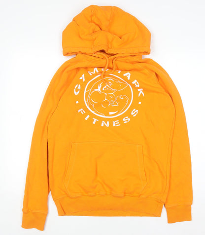 Mens UK Size S Gymshark Orange Pullover Hoodie