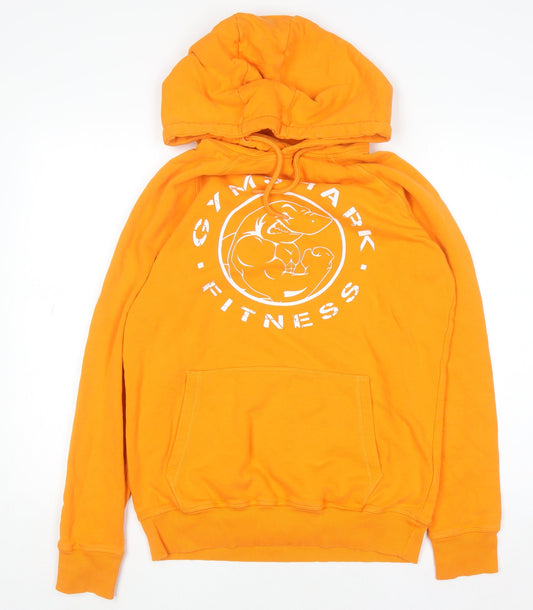 Mens UK Size S Gymshark Orange Pullover Hoodie