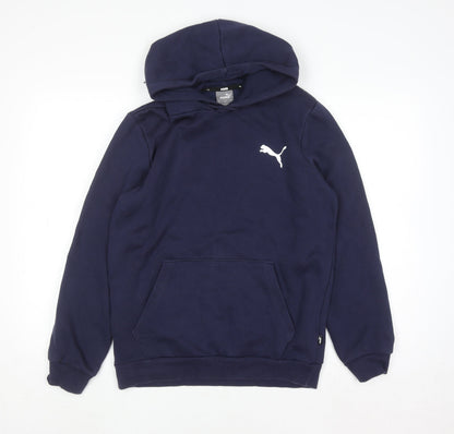 Mens UK Size S PUMA Blue Pullover Hoodie