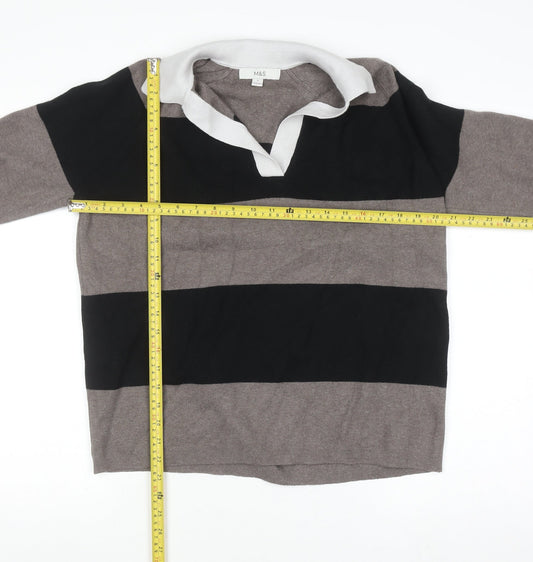 Womens UK Size M Marks and Spencer Grey Pullover Sweatshirt