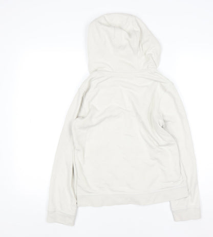 Womens UK Size M Nike Beige Full Zip Hoodie