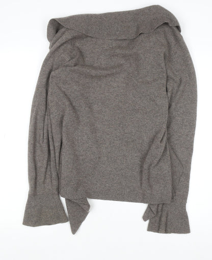 Womens UK Size M George Brown Cardigan Jumper