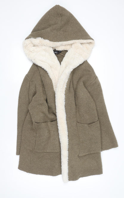 Womens UK Size 12 Zara Brown Cardigan Jumper