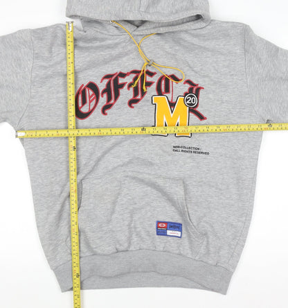 Mens UK Size M boohooMAN Grey Pullover Hoodie