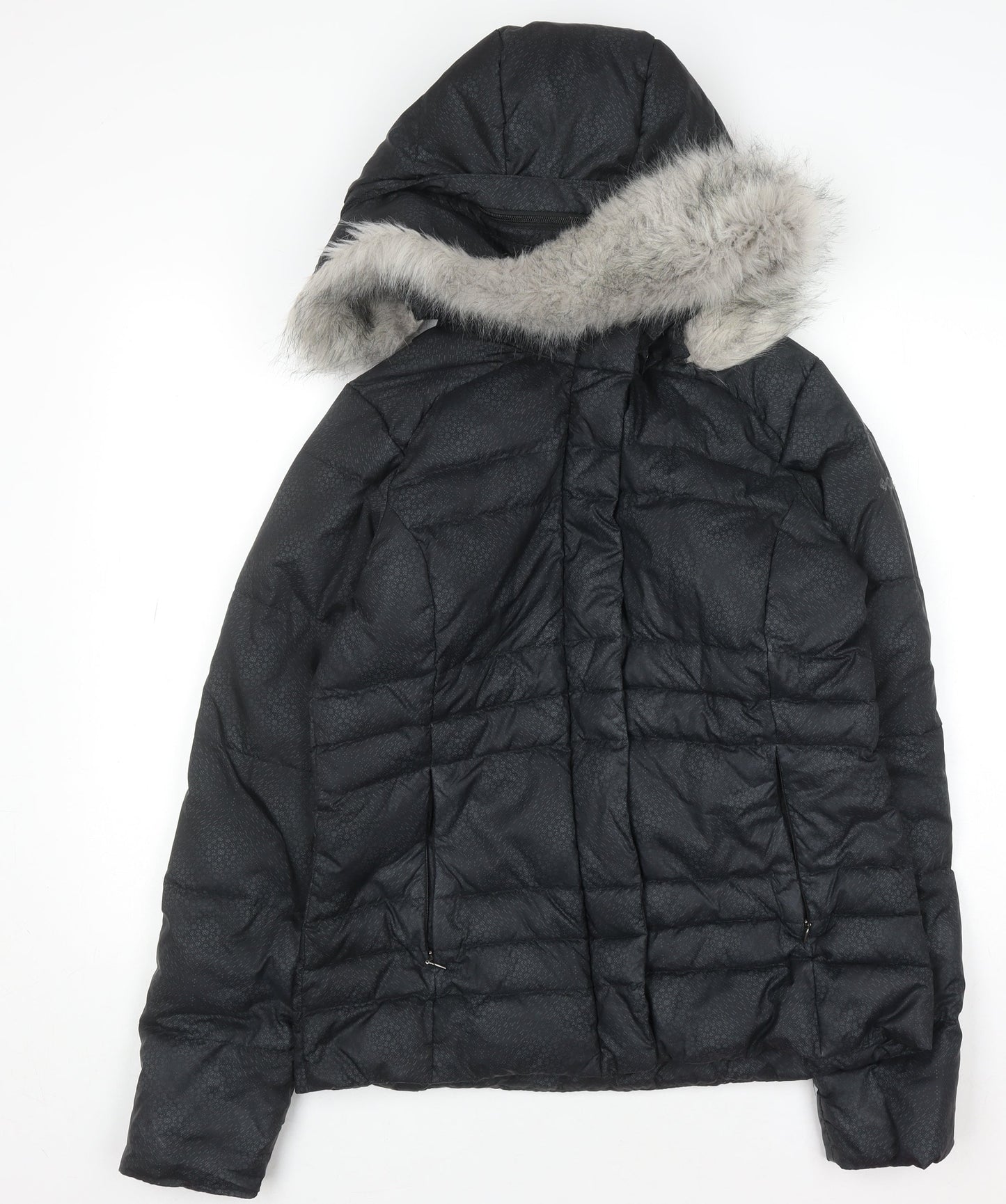 Womens UK Size M Columbia Black Puffer Jacket