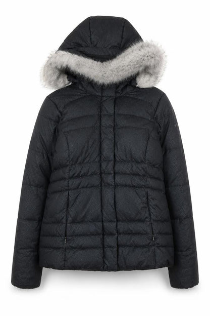 Womens UK Size M Columbia Black Puffer Jacket