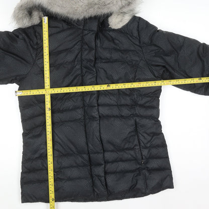 Womens UK Size M Columbia Black Puffer Jacket