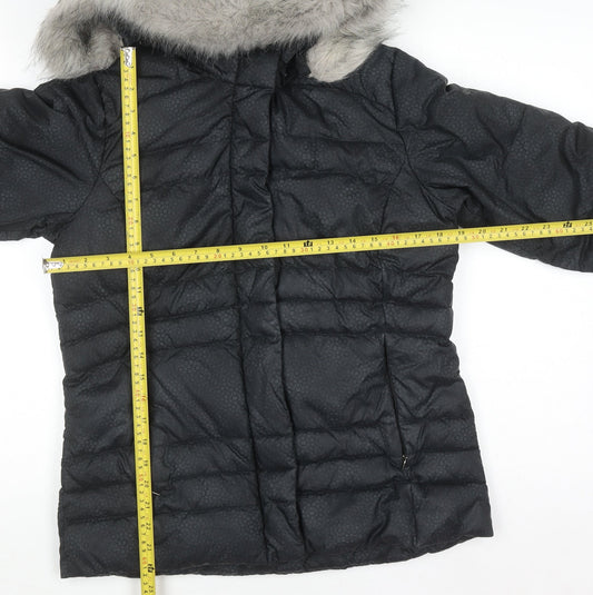 Womens UK Size M Columbia Black Puffer Jacket