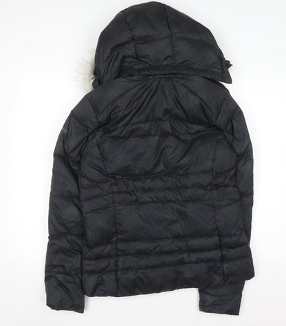 Womens UK Size M Columbia Black Puffer Jacket
